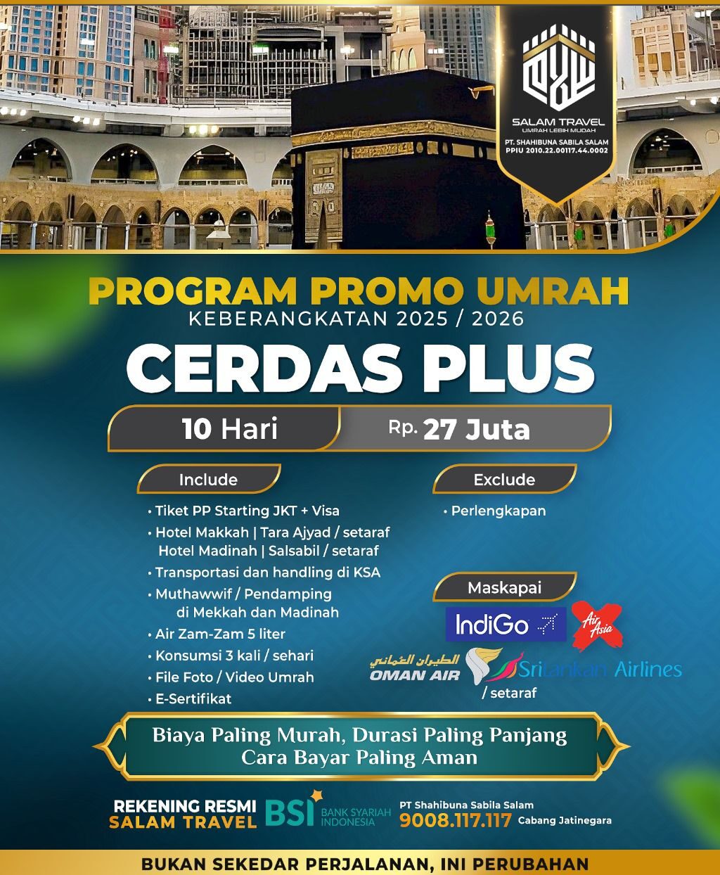 Umrah Cerdas Plus 10 Hari Salam Travel